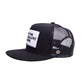 Side view of the Gallery Cap Black showing curved brim and mesh back

