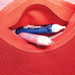 Interior crown view of the Art Gallery Cap reveals hidden pocket tucked into the sweatband. Practical design meets playfulness, perfect for tucking in festival essentials. A signature feature of Fallenbrokenstreet's trucker collection.

