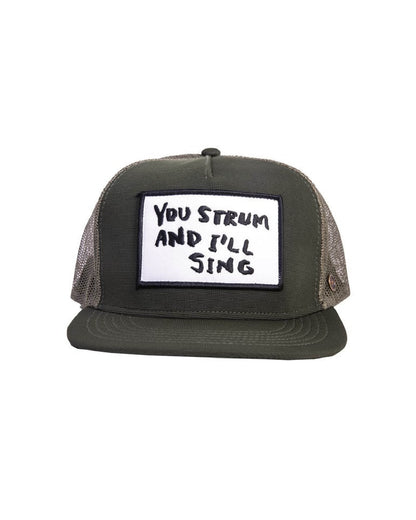 Marty Baptist x FBS Strum Cap in Army Green – front view

