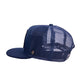 Flat side profile of the Marty Baptist Strum Cap in navy showing patch and structure

