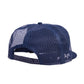 Back view of mesh cap with snapback closure and embroidered BAPTIST signature

