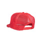 Back view of adjustable snapback Strum Cap in red mesh by FallenBROKENstreet

