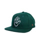 front view of FBS x Marty baptist green wool felt cap