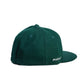 Rear side angle of the FallenBROKENstreet Miracle Eye cap in forest green. Highlights the panel structure, curved brim, and tailored silhouette. Great for showcasing the clean design and high-quality wool felt used across the FallenBROKENstreet range.

