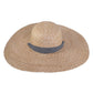 Meadow Straw Hat Gingham, extra-wide brim straw hat with gingham linen band, FallenBROKENstreet.