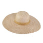 Natural straw hat for kids featuring a wide 7cm brim, leather inner band, and cotton rope trim. A lightweight, sun-safe design from Fallenbrokenstreet perfect for young adventurers.

