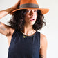 Chapeau Large en Feutre The Moment - Orange Rouillé 