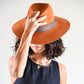 Chapeau Large en Feutre The Moment - Orange Rouillé 