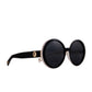 Black on white round sunglasses by Fallenbrokenstreet with polarised CAT3 lenses

