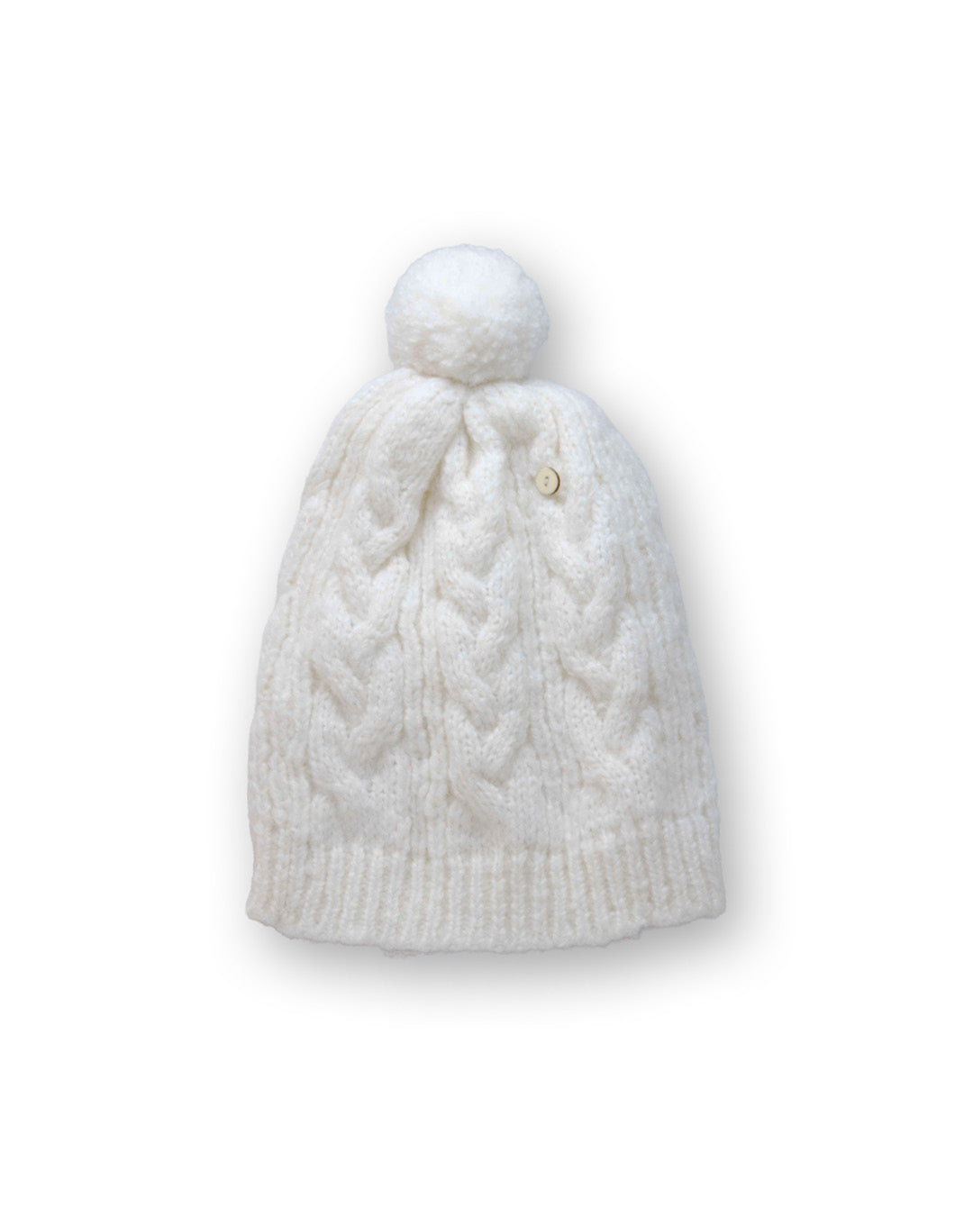 Consciousness Beanie – White Cable Knit