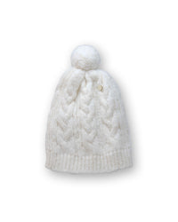 Consciousness Beanie – White Cable Knit