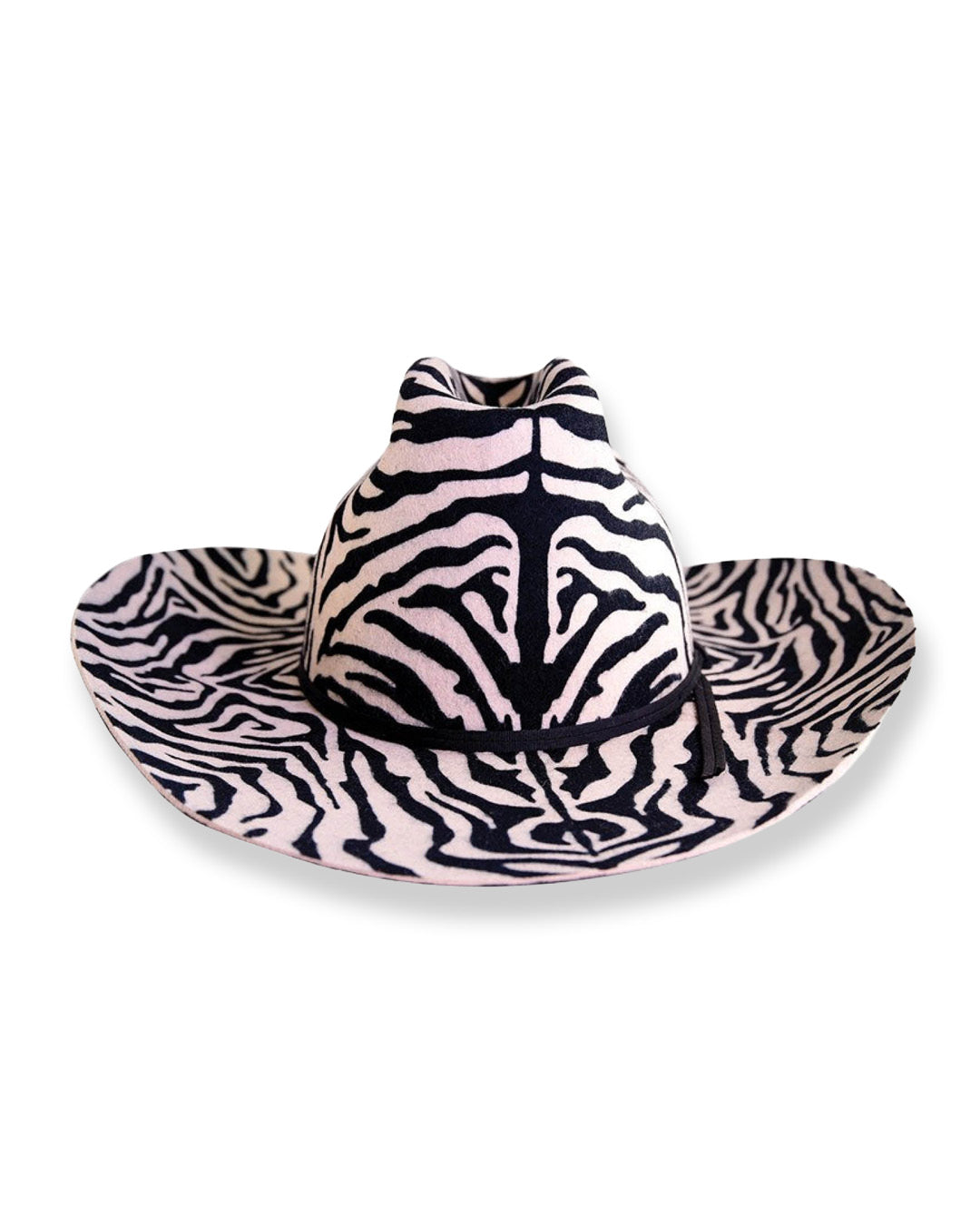 zebra print cowboy hat by fallenbrokenstreet