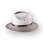 The Crushable Ratatat in mottled grey by FallenBROKENstreet, showcasing its flexible wool felt design with a structured fedora crown, leather band, and breathable eyelets. Ideal for travel with its foldable, memory-shape build and UPF 50+ sun protection.
