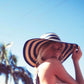 The Rolling Stone Straw Hat - Navy Stripe