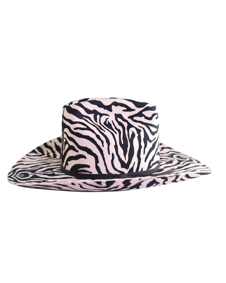 The Ruby Felt Hat - Zebra