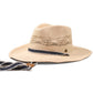 FallenBROKENstreet Sun Chaser Cowboy Hat, raffia straw with leather band and denim strap.
