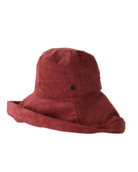 Sunday Bucket Hat Rose, oversized cotton bucket hat with wide brim and breathable cotton band.