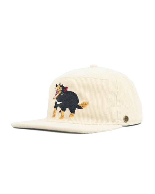 PREORDER - The Stash Cap - Tasmanian Devil - Ivory Corduroy