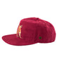 side view Kids red corduroy snapback with boxing kangaroo embroidery, flat brim, and secret inner pocket – Fallenbrokenstreet.