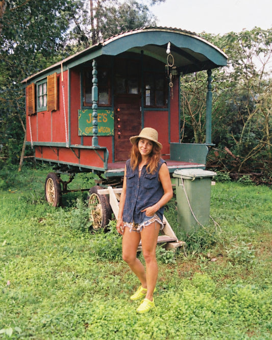 The Mabel Fringe - Foldable Raffia Bucket Hat in Natural