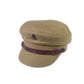 Front angled view of The Sea Cap in Green by Fallenbrokenstreet, featuring canvas crown and leather band

