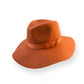 The Candy Wide Brim Felt Hat –  Rust