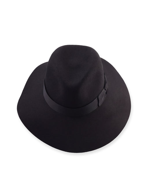 The Candy Wide Brim Felt Hat –  Black