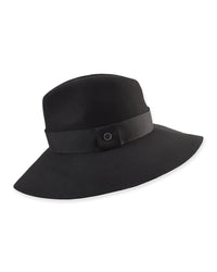 The Candy Wide Brim Felt Hat –  Black