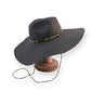 The Paloma - Wide Brim Straw Hat in Black