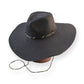 The Paloma - Wide Brim Straw Hat in Black