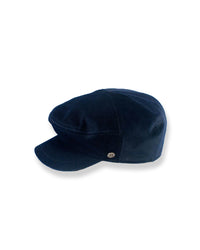 The Twist Paperboy Cap – Navy Velveteen