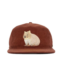 The Stash Cap – Wombat Embroidery – Corduroy Brown Snapback Hat