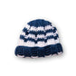 The Transcend Classic Beanie navy white detail image highlighting fold-over cuff and knit construction