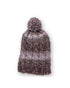 •The Cosmic Dust Beanie chocolate product shot on neutral background showing slouchy silhouette and rich tone