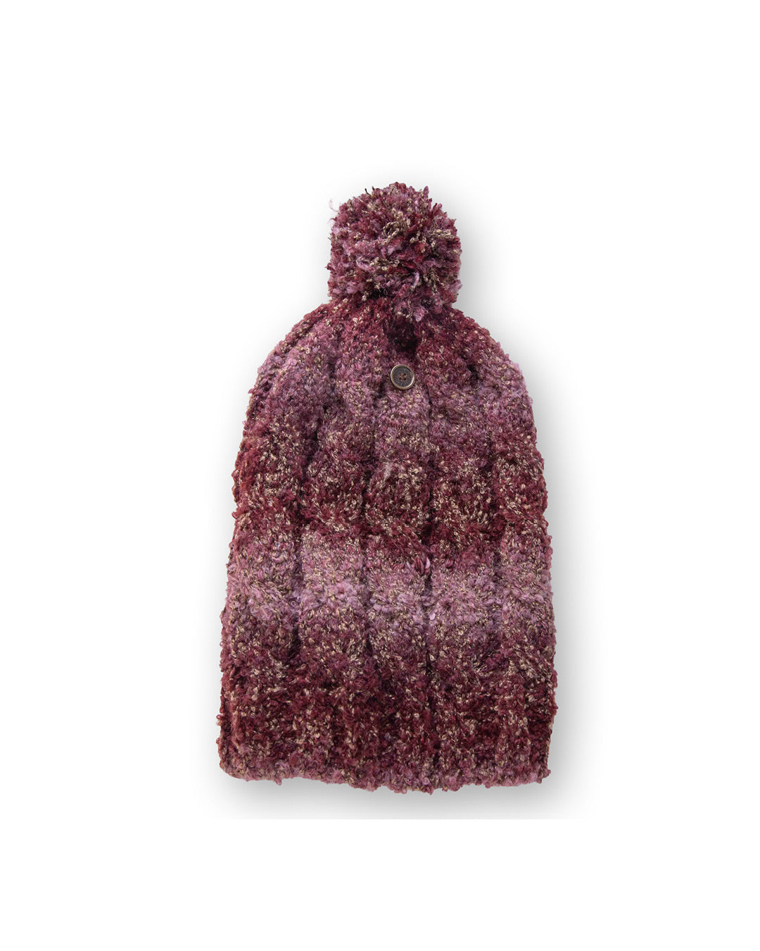 • The Cosmic Dust Beanie mauve product shot on neutral background showing slouchy silhouette and gentle colour tone