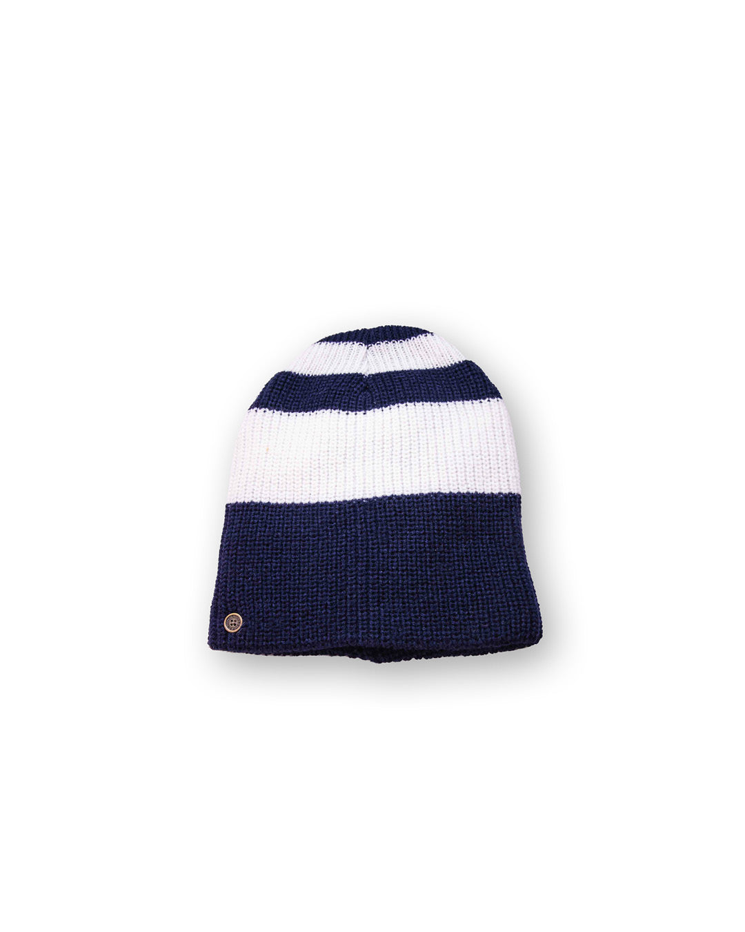 The Wally Beanie – Blue White Fisherman Beanie