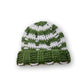 The Transcend Stripes Beanie detail image highlighting fold-over cuff and knit construction