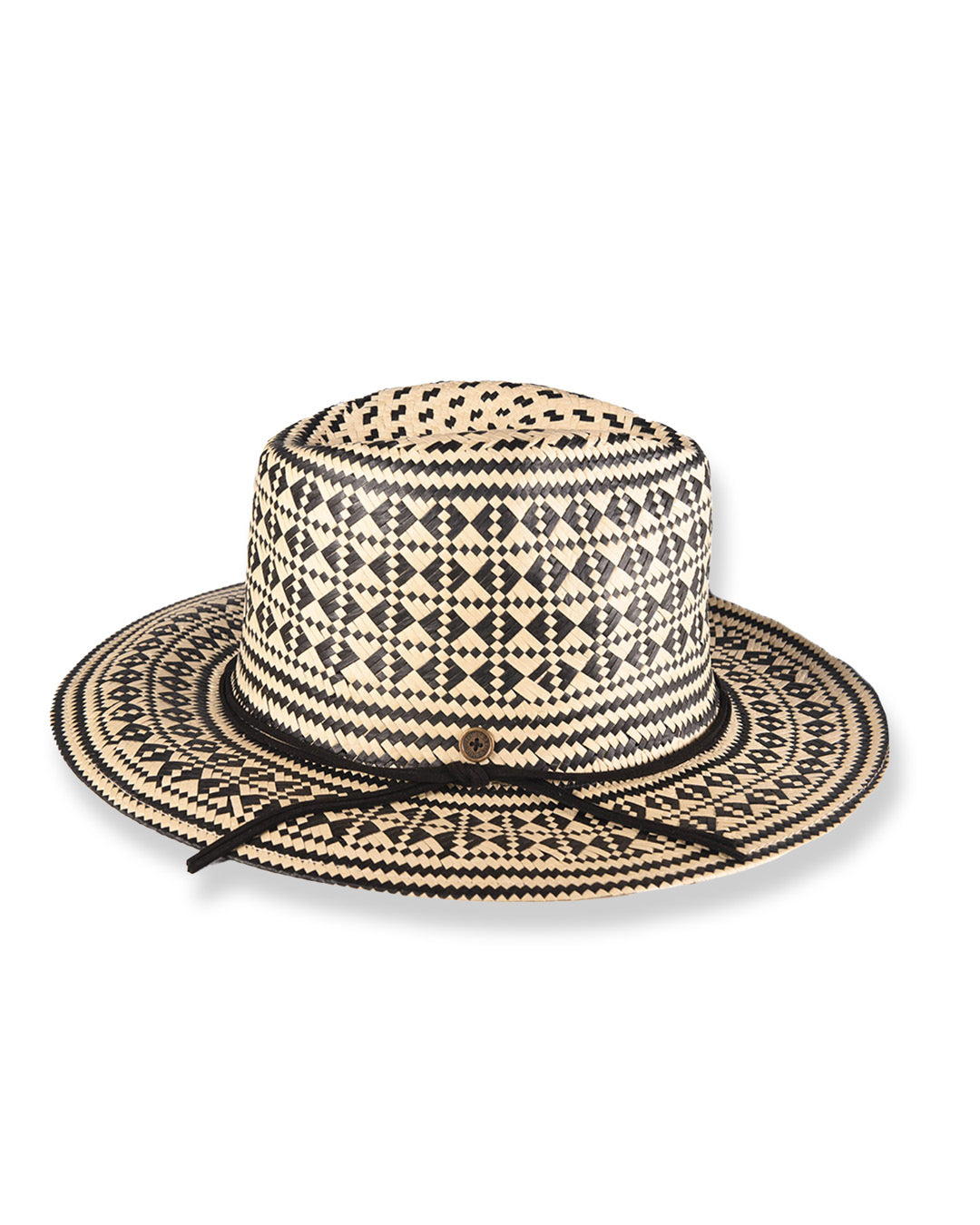 The Komorebi Series 2 Ni Straw Hat inner leather band embossed logo
