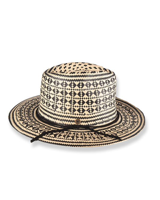 The Komorebi Series 2 Ni Straw Hat inner leather band embossed logo