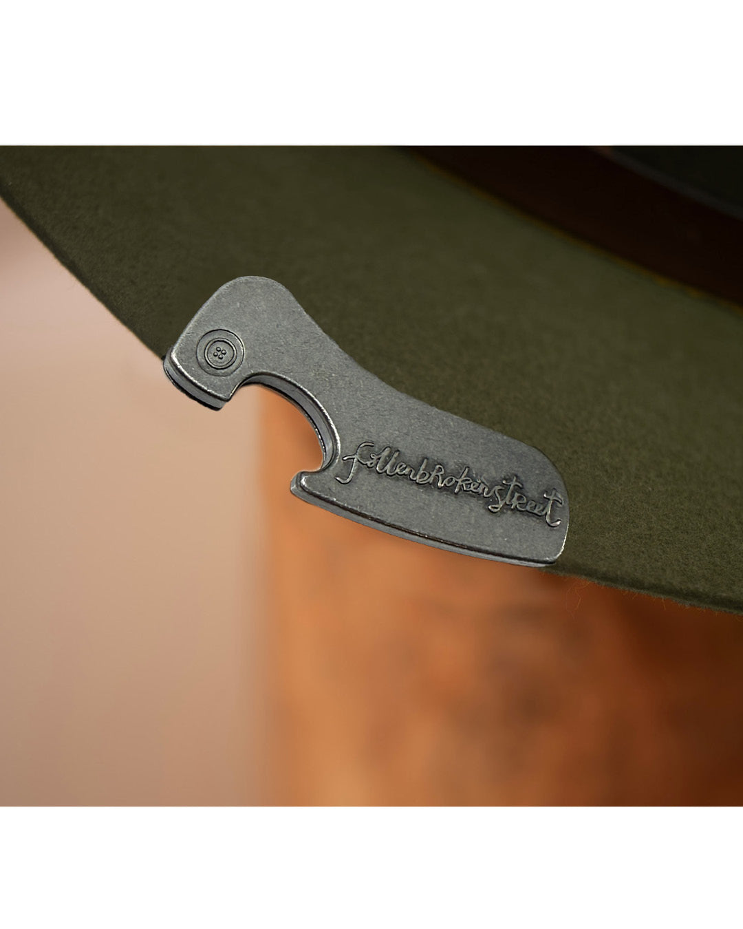 Add fallenBROKENstreet Patent Bottle Opener Hat Brim - Gunmetal