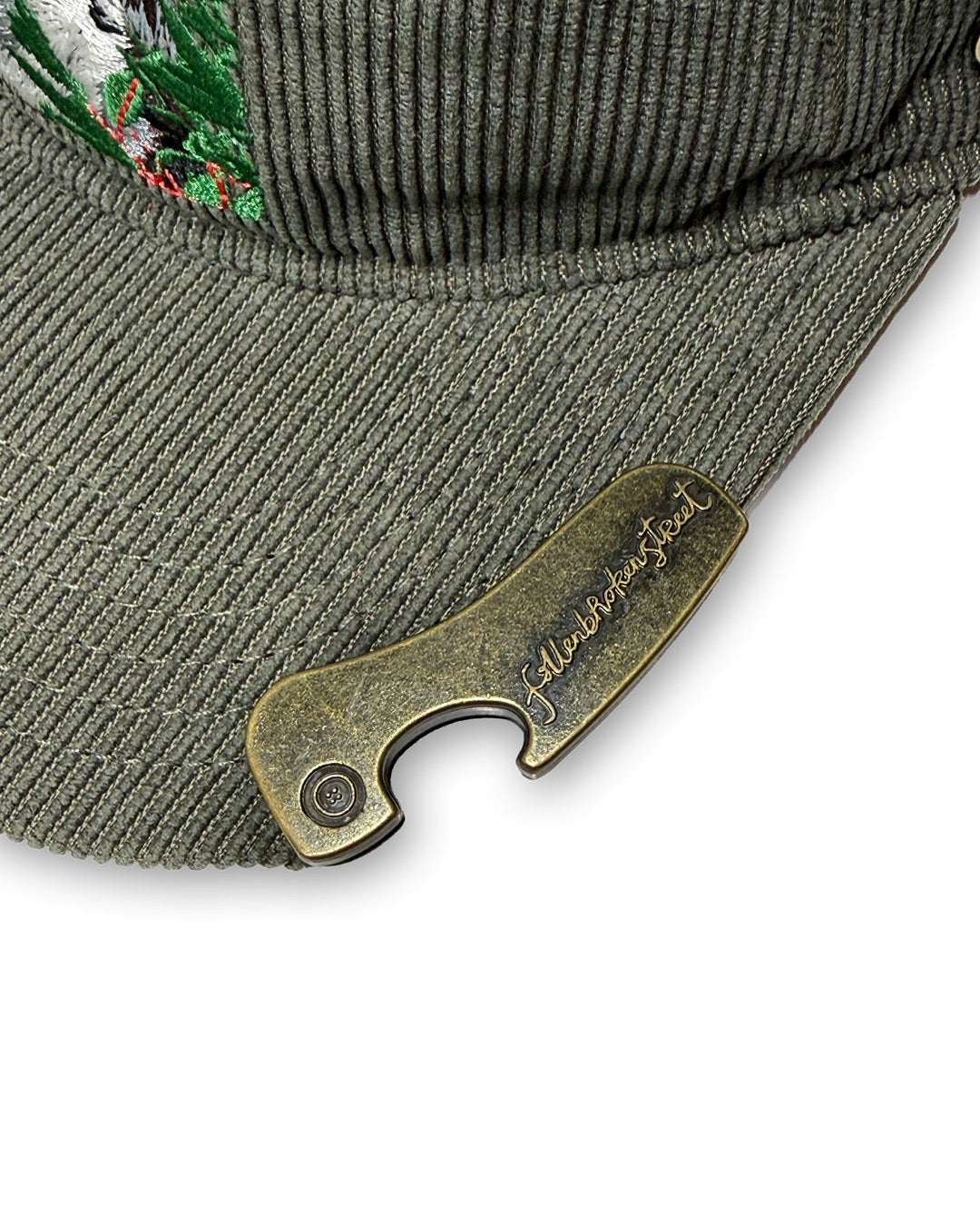 Add fallenBROKENstreet Patent Bottle Opener Brim - Brass