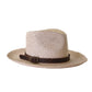 Bromley Straw Hat Kids, woven straw with leather band and bronze buckle, FBS x David Bromley collab.