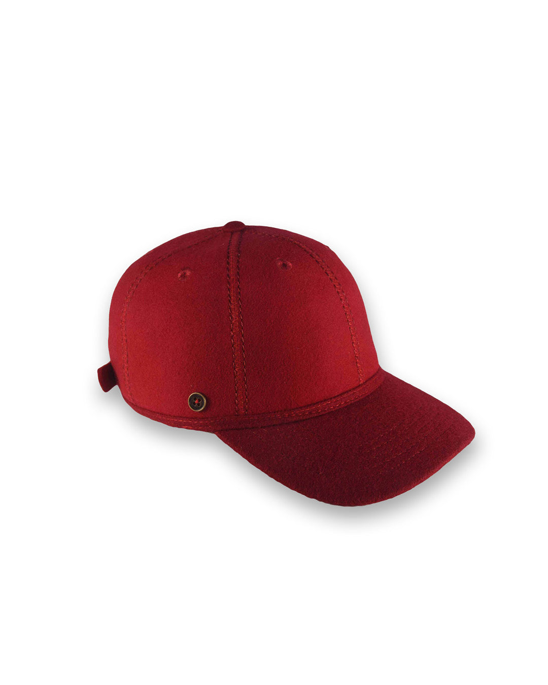 Red baseball cap on a white background