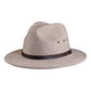 Side view of The RataTat Felt Hat in Fawn, highlighting the classic silhouette, wool felt texture, and curved brim. Designed for durability, packability, and relaxed styling with Australian sun-safe protection.

