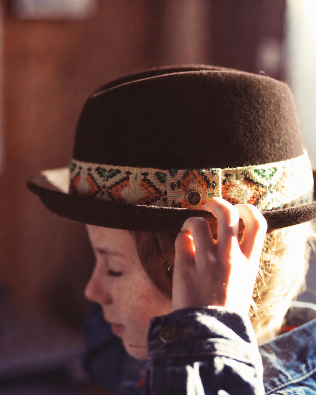 The New Shine Felt Hat - KIDS - CHOCOLATE