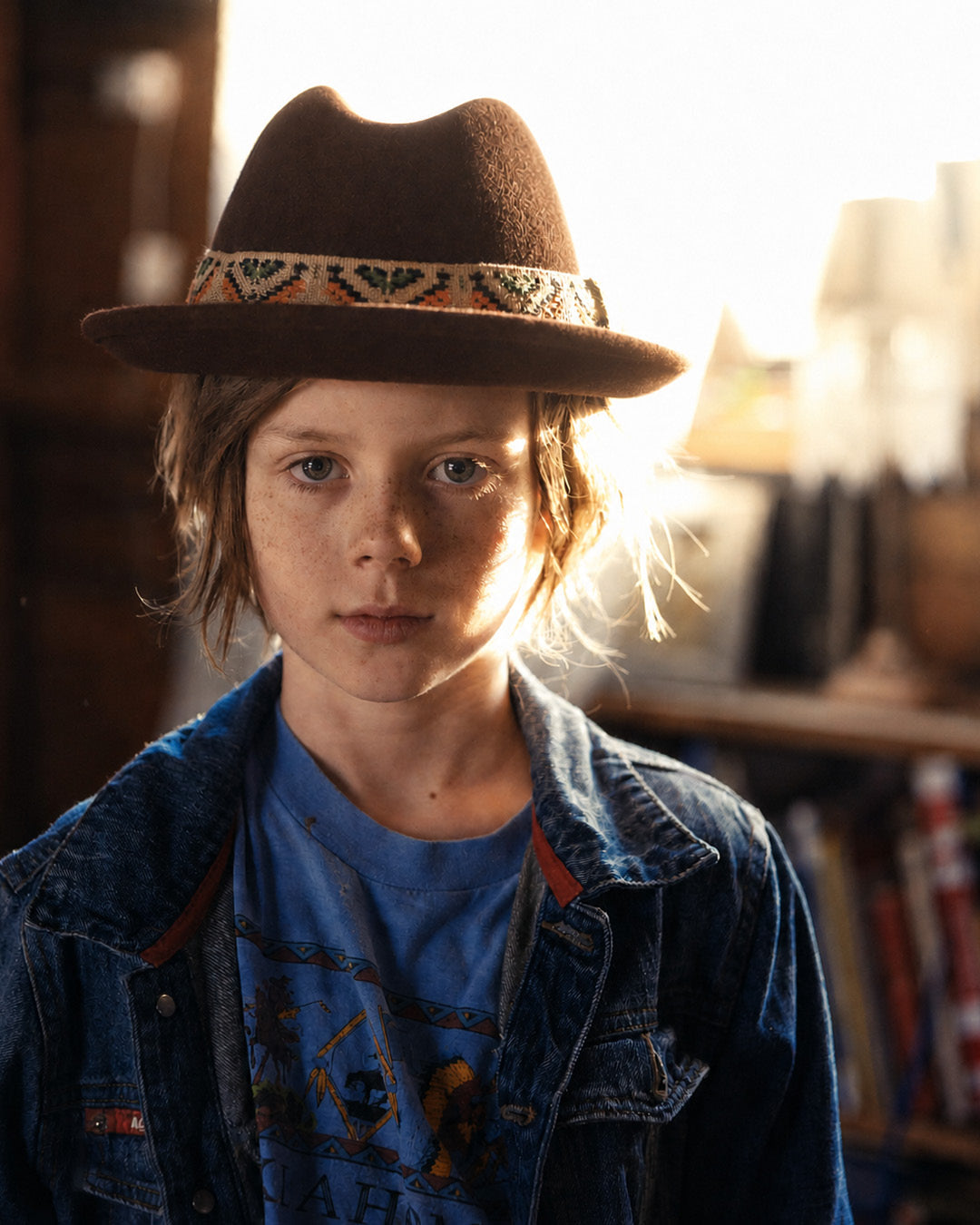 The New Shine Felt Hat - KIDS - CHOCOLATE