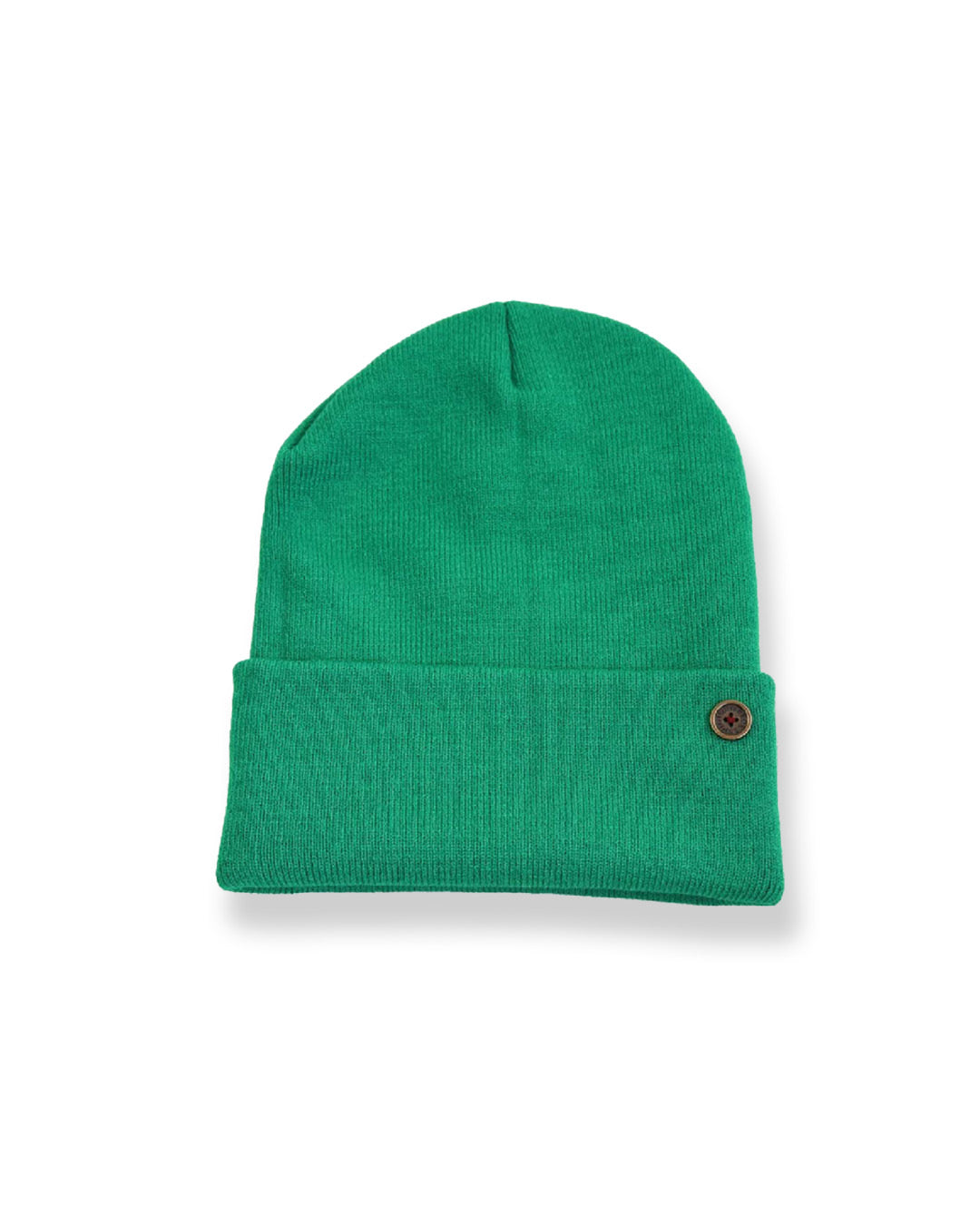 The Lucks Beanie green, wool blend ribbed knit design with FallenBROKENstreet logo detail.