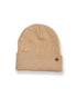 The Lucks Beanie Tan, wool blend ribbed knit with FallenBROKENstreet logo badge detail.
