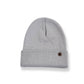 The Lucks Beanie Grey, ribbed knit wool blend with FallenBROKENstreet logo badge on folded cuff.