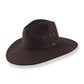 The Ratatat Wide Brim Felt Hat Chocolate, brown wool felt wide brim hat by Fallen Broken Street